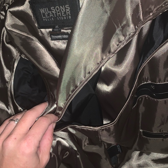 VINTAGE WILSON’S LEATHER PELLE STUDIO THINSULATE MEN’S TRENCH. XL. EUC - Picture 11 of 16